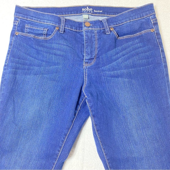 DKNY Soho Jean's Women's 14P Blue Mid Rise Bootcut Boho Western Stretch Denim - Picture 3 of 15